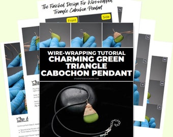 How To Wire-Wrap Triangle Cabochon Pendant [PRINTABLE PDF TUTORIAL]