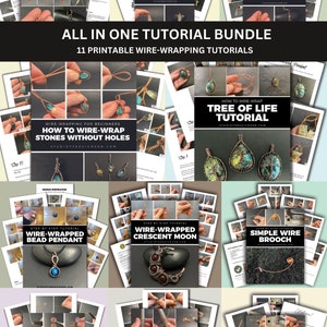 11 Tutorials In One Wire Wrapping Tutorial Bundle For Beginners and Experienced Artists