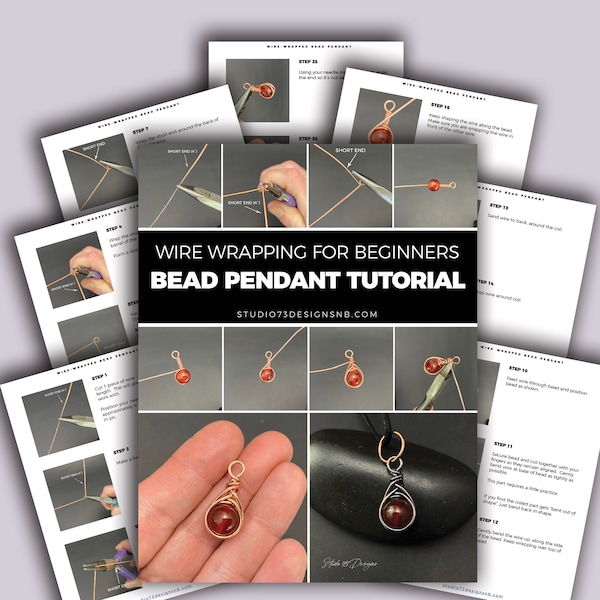 Printable Wire-wrapped Bead Pendant Tutorial PDF