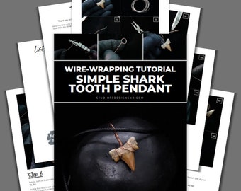 Wire Wrapping Simple Shark Tooth Pendant Tutorial [PRINTABLE PDF]
