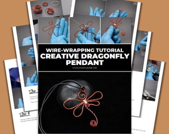Wire Wrap Simple Dragonfly Pendant Tutorial [PRINTABLE PDF]