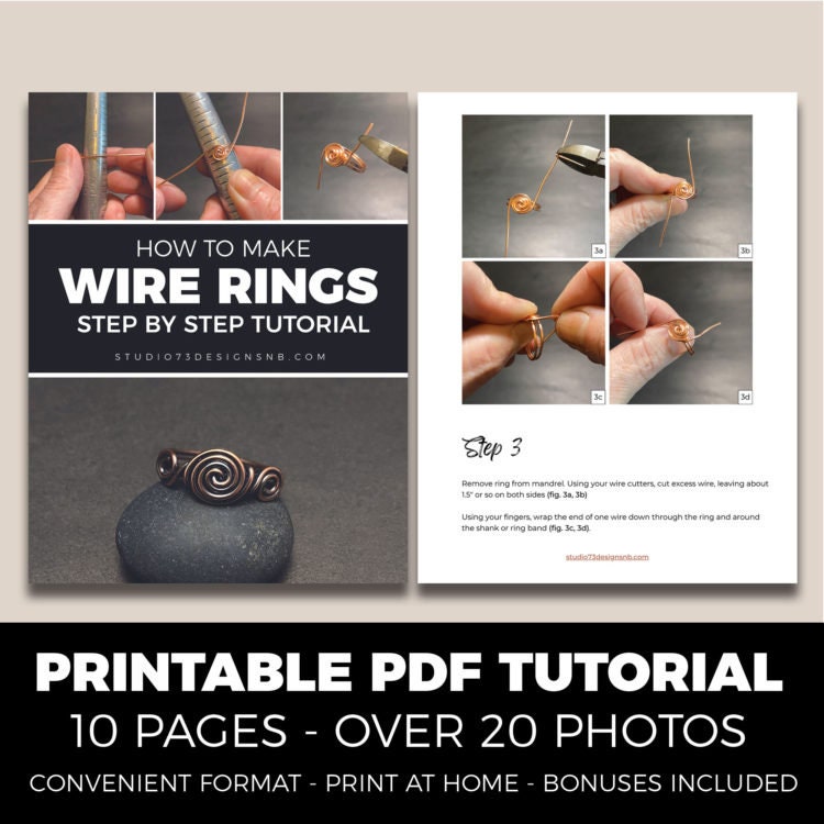 How to Make Wire Rings for Beginners PDF Tutorial Etsy