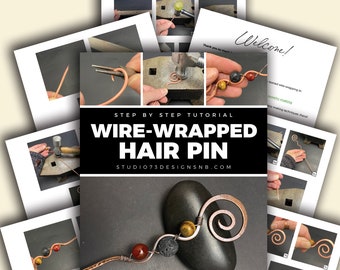 Printable Wire-Wrapped Hair Pin Tutorial PDF