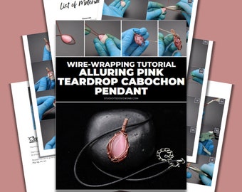 Wire Wrapping Teardrop Cabochon Pendant Tutorial [PRINTABLE PDF]