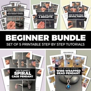 5 Tutorials - Wire-Wrapped Pendant Tutorial Bundle for Beginners