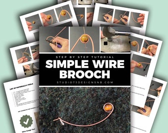 Printable Simple Wire Brooch Tutorial PDF