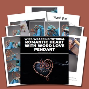 How To Wire Wrap Heart With Word Love Pendant Tutorial [PRINTABLE PDF]
