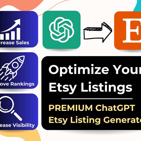 ChatGPT Etsy Listing Generator | Mega Chat GPT Prompt Universal, Editable, Versatile Boost Conversions & SEO Optimization, Ranking Shop Kit
