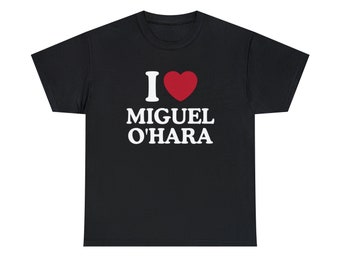 Eu amo Miguel O'Hara Camisa Homem Aranha Verso