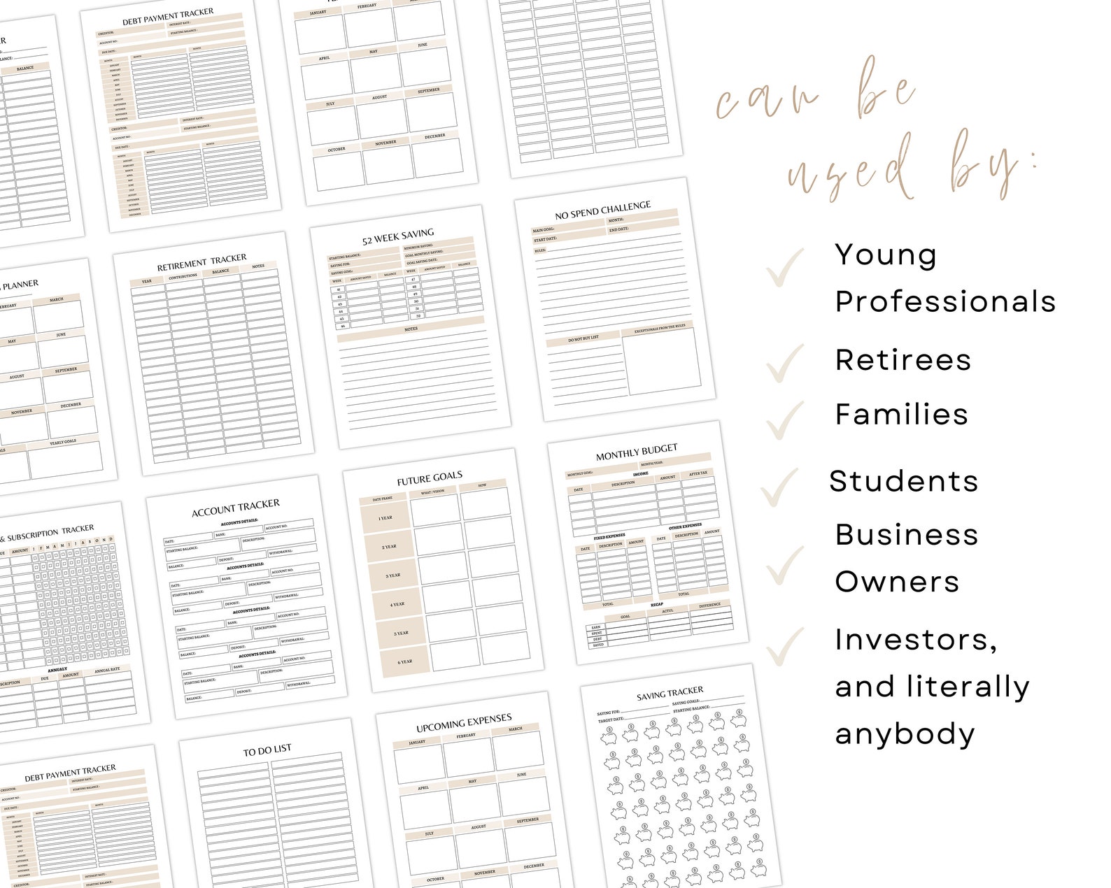 Digital Finance Planner Budget Planner Finance Tracker - Etsy