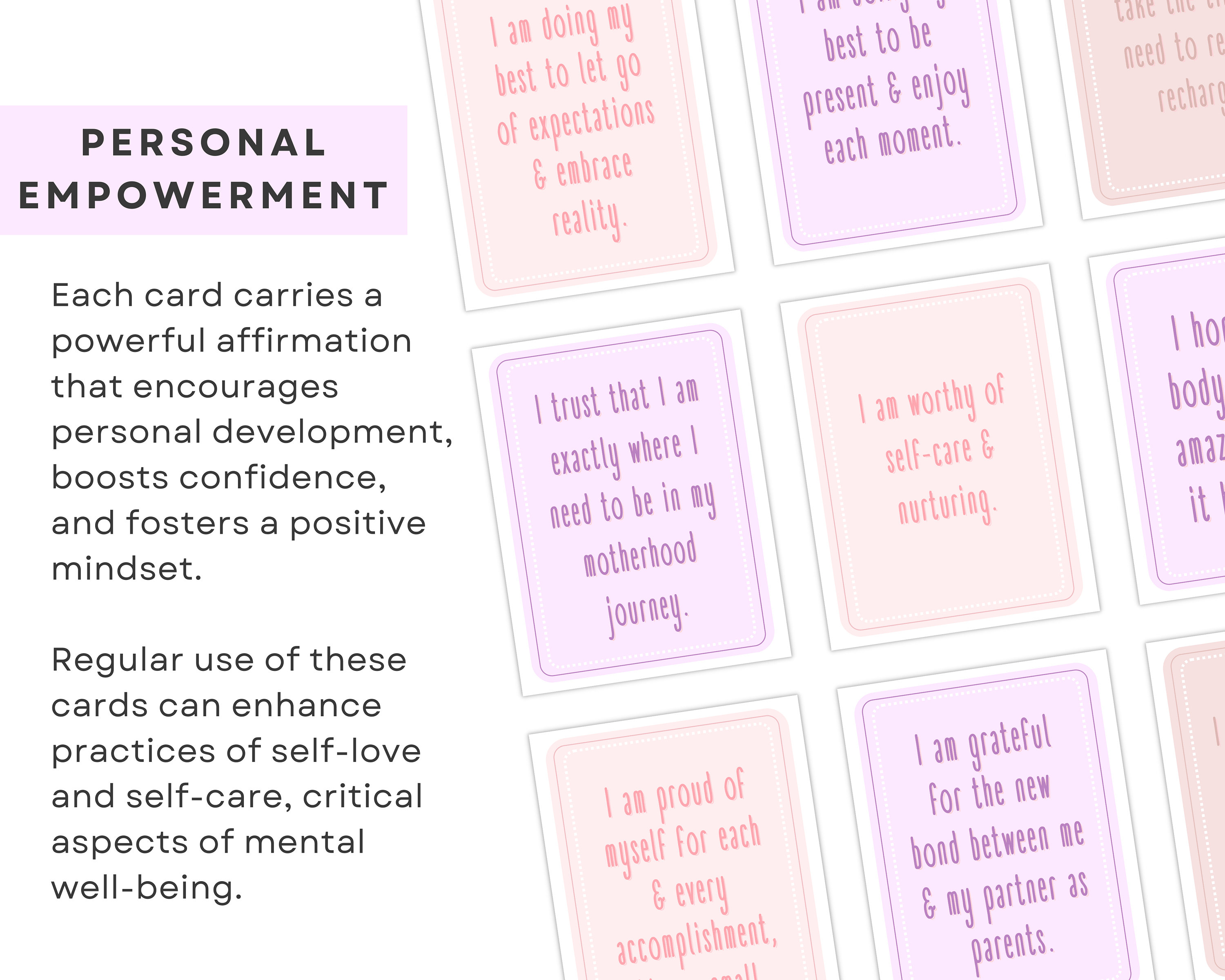 Pack of 64 Editable Positive Healing Affirmation Cards Quote - Etsy