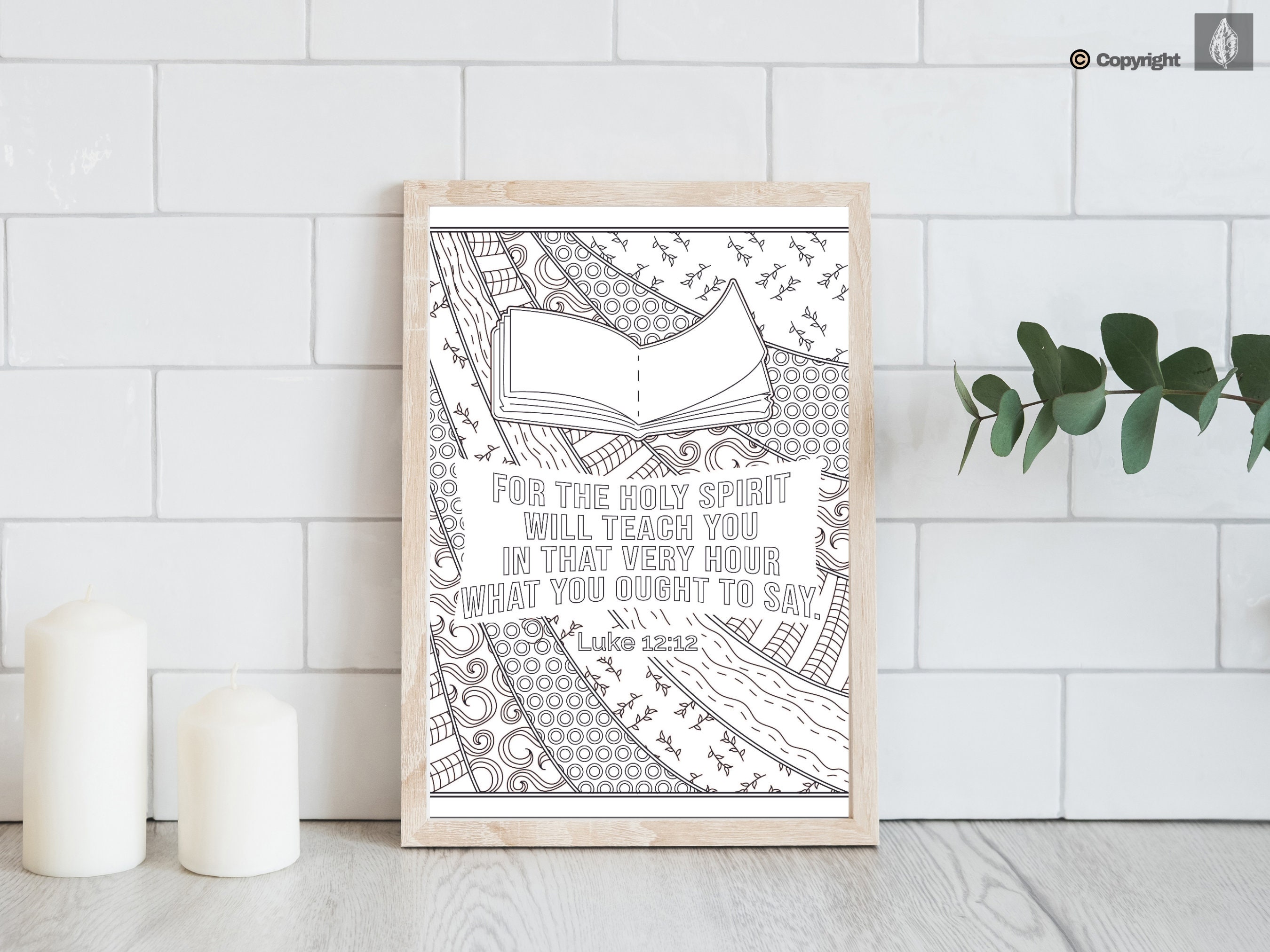 Bible Verse Adult Coloring Pages Printable Art, Inspirational Quotes ...
