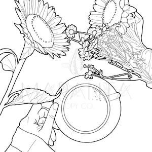 Printable Sunflower Coloring Page