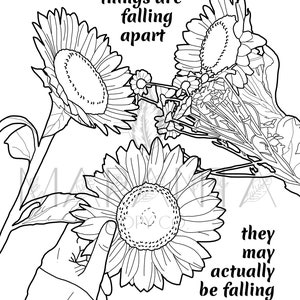 Inspirational Printable Sunflower Coloring Page