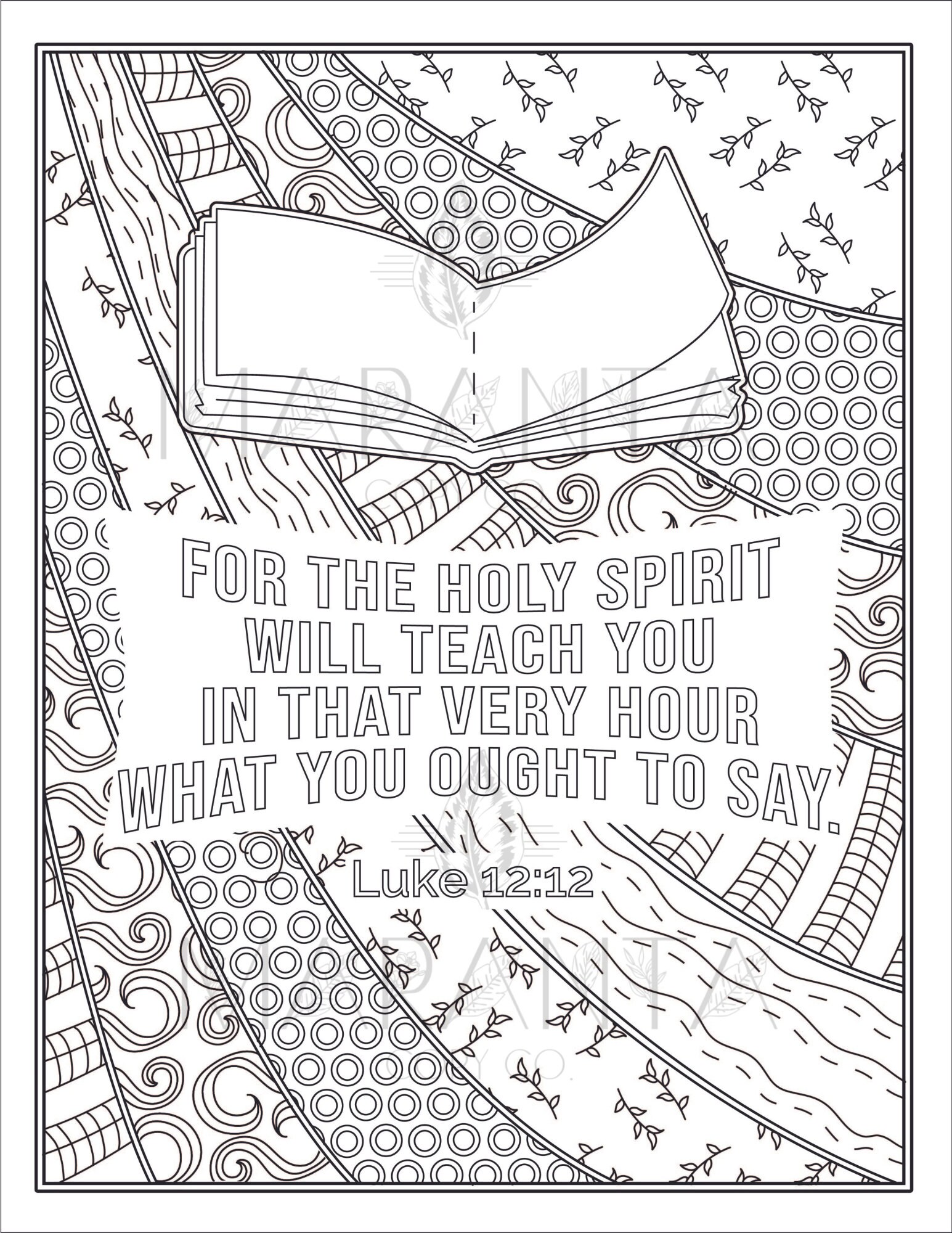 Bible Verse Printable Coloring Sheet - Etsy