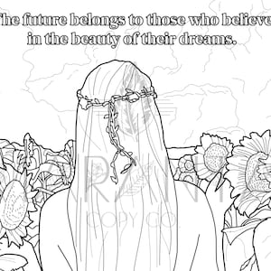Inspirational Printable Sunflower Coloring Page