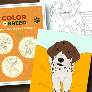 German Shorthaired Pointer Coloring Book (Printable)