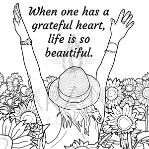 Inspirational Printable Sunflower Coloring Page
