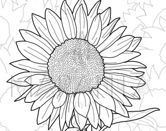 Inspirational Printable Sunflower Coloring Page