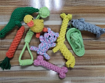 Giraffe Chew Rope Toys,Dog Bite-Proof Cotton Rope Toys,Pet Toys,Dog Pacifier,Clean Dog Bite Rope