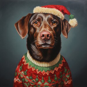 Retrato de animal de estimação de natal, retrato real de animal de estimação, presente de retrato de animal de estimação, pintura de animal, retrato de família, presente de natal