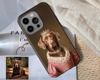 Custom Pet phone case, Royal Dog Portrait, Custom pet phone case,  dog phone case personalized phone case, cat iphone case