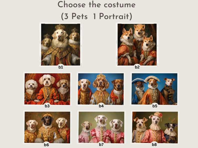 Custom Regal Pet Portrait, Royal Dog Painting, Pet Lovers Gift, Royal Portrait, Pet Portrait gift, Animal painting, Wall Decor,Renaissance image 8