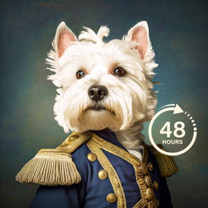 Custom Royal Dog Portrait, Renaissance Dog Painting, Pet Lovers Gift, Royal Portrait, Pet Portrait gift, Animal painting, Wall Art