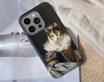 Étui de téléphone personnalisé pour animaux de compagnie, Royal Dog Portrait, étui de téléphone pour animaux de compagnie personnalisé, étui de téléphone pour chien, étui de téléphone personnalisé, étui pour iPhone pour chat