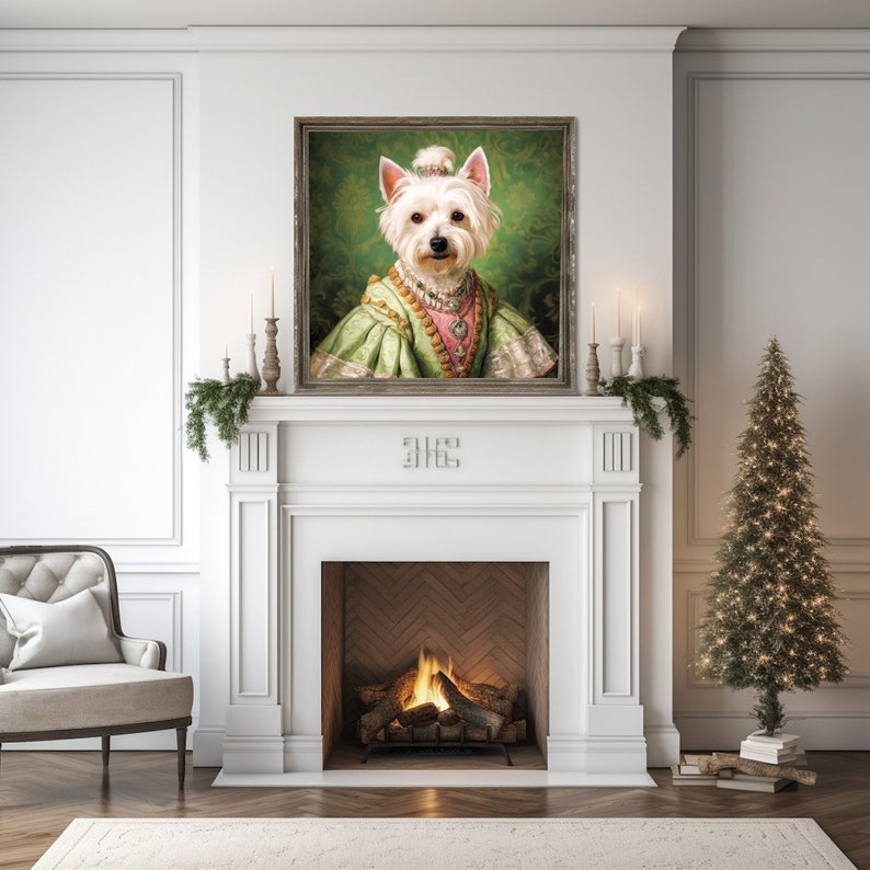 Custom Regal Pet Portrait, Royal Dog Painting, Pet Lovers Gift, Royal Portrait, Pet Portrait gift, Animal painting, Wall Decor,Renaissance image 2