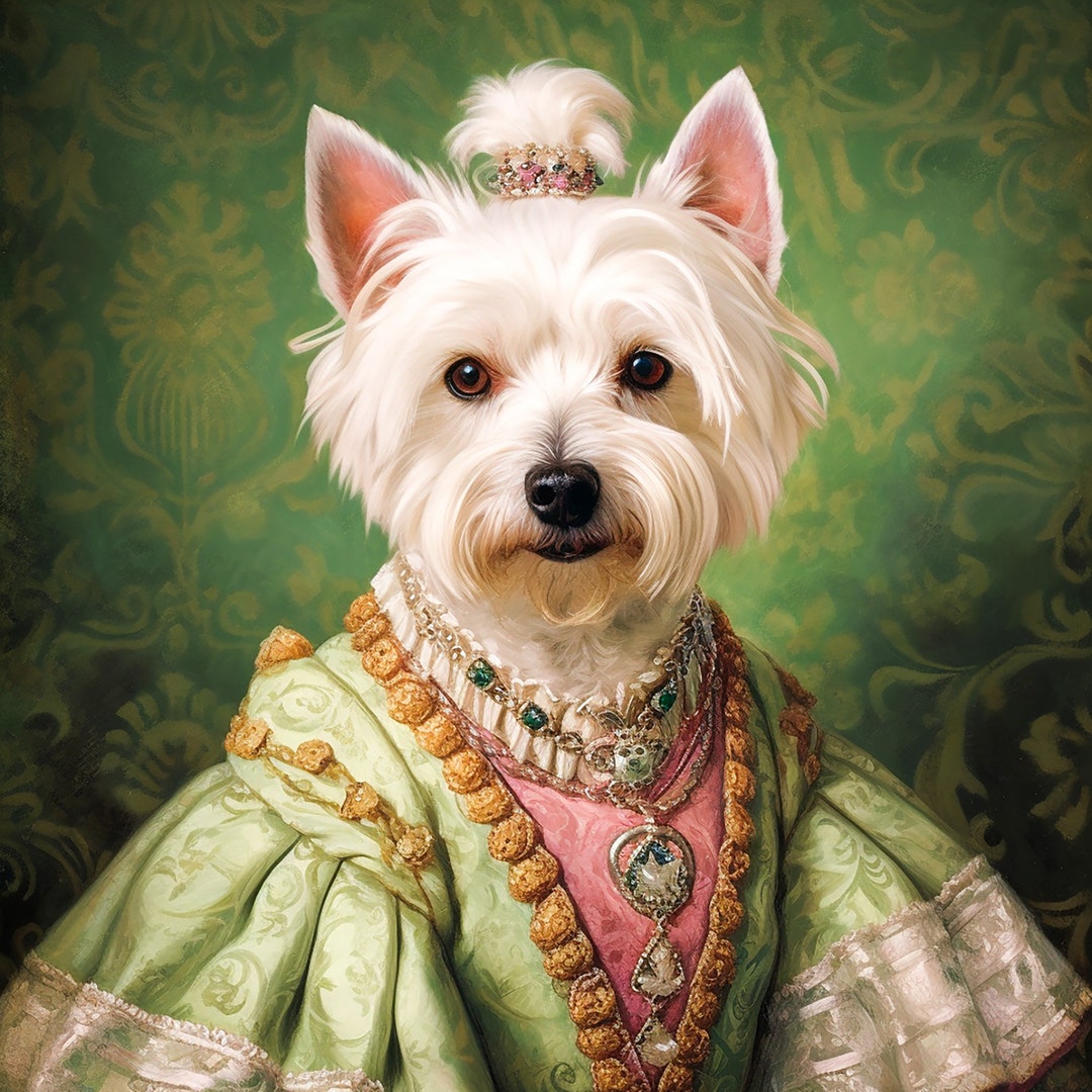 Custom Royal Pet Portrait Renaissance Dog Painting Pet - Etsy
