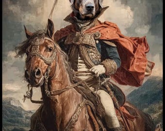 Custom Regal Pet Portrait, Royal Dog Painting, Pet Portrait, Royal Dog Portrait, Pet Portrait gift, Wall Art,Renaissance Pet Portrait