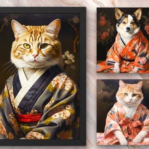 Retrato de perro personalizado, retrato de gato, retrato de mascota, regalo divertido para mascotas, regalo de Navidad, regalo para mascotas, decoración de pared, regalo especial, festival