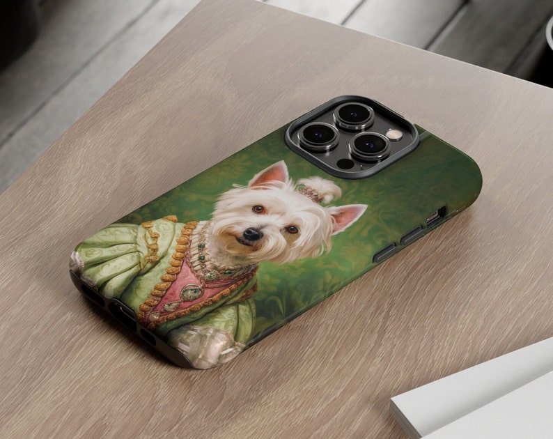 Anpassat husdjursfodral, kungligt hundporträtt, anpassat husdjursfodral, personligt hundfodral, iPhone-skal med katt bild 9