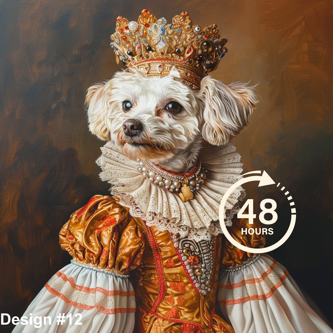 Custom Royal Pet Portrait, Renaissance Dog Painting, Pet Lovers Gift ...