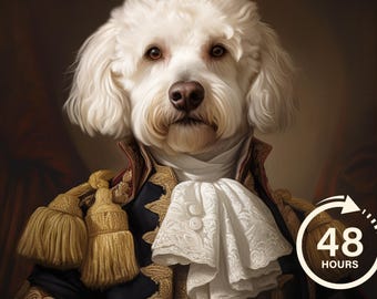 Custom Royal Pet Portrait, Renaissance Dog Painting, Pet Lovers Gift, Royal Portrait, Pet Portrait gift, Gift for Cat, Gift for Dog