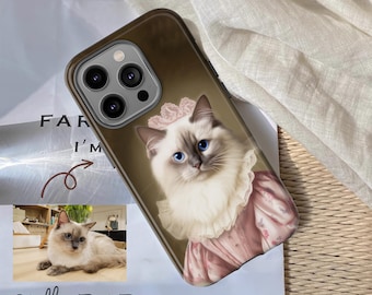 Custom Pet phone case, Royal Dog Portrait, Custom pet phone case,  dog phone case personalized phone case, cat iphone case