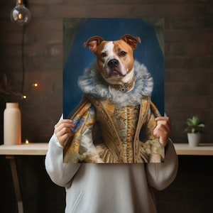 Aangepaste Royal Pet Portrait, Renaissance Dog Painting, Pet Lovers Gift, Royal Portrait, Pet Portrait cadeau, Animal painting