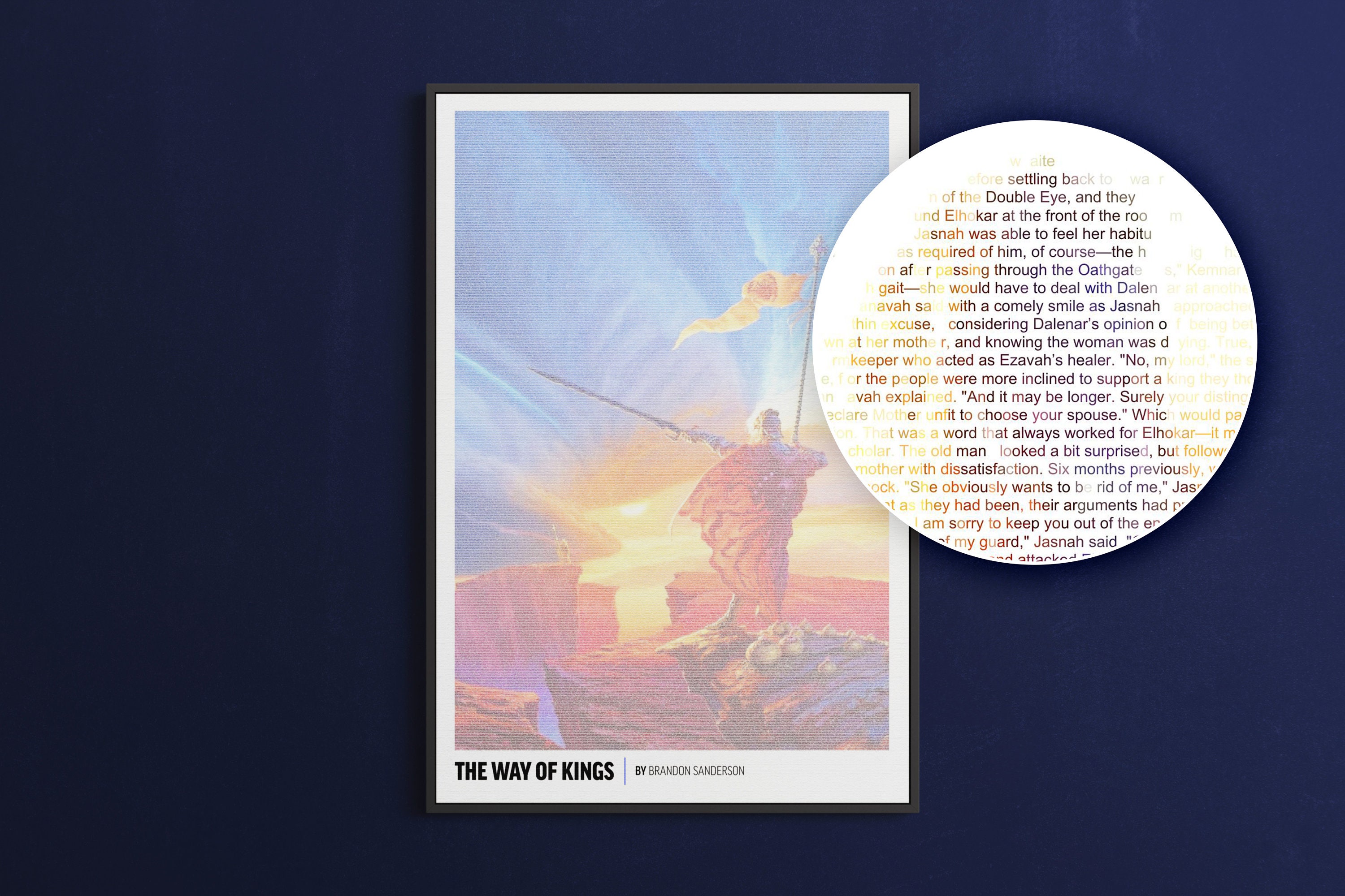 The Way of Kings Book Text Poster Unique Poster Art Etsy