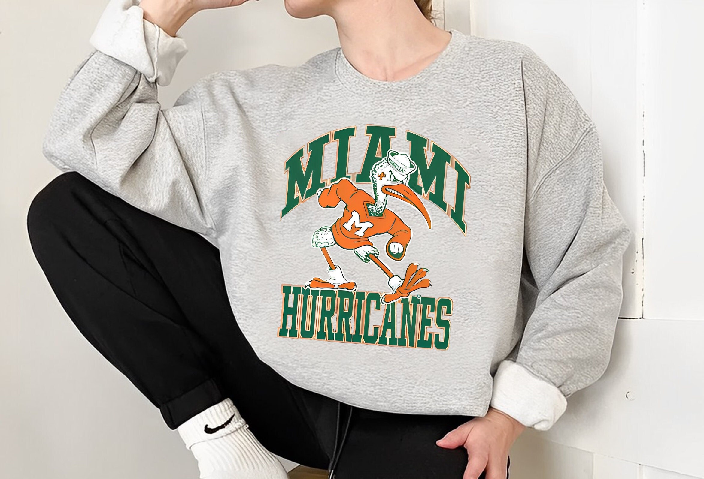 Vintage Miami Hurricanes Sebastian The Ibis Crewneck Sweatshirt
