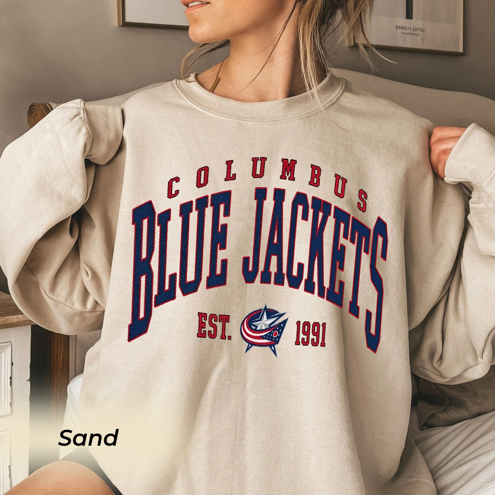 Vintage 90’s Columbus Blue Jackets Stinger T Shirt Raglan Jersey XS - Youth  XL