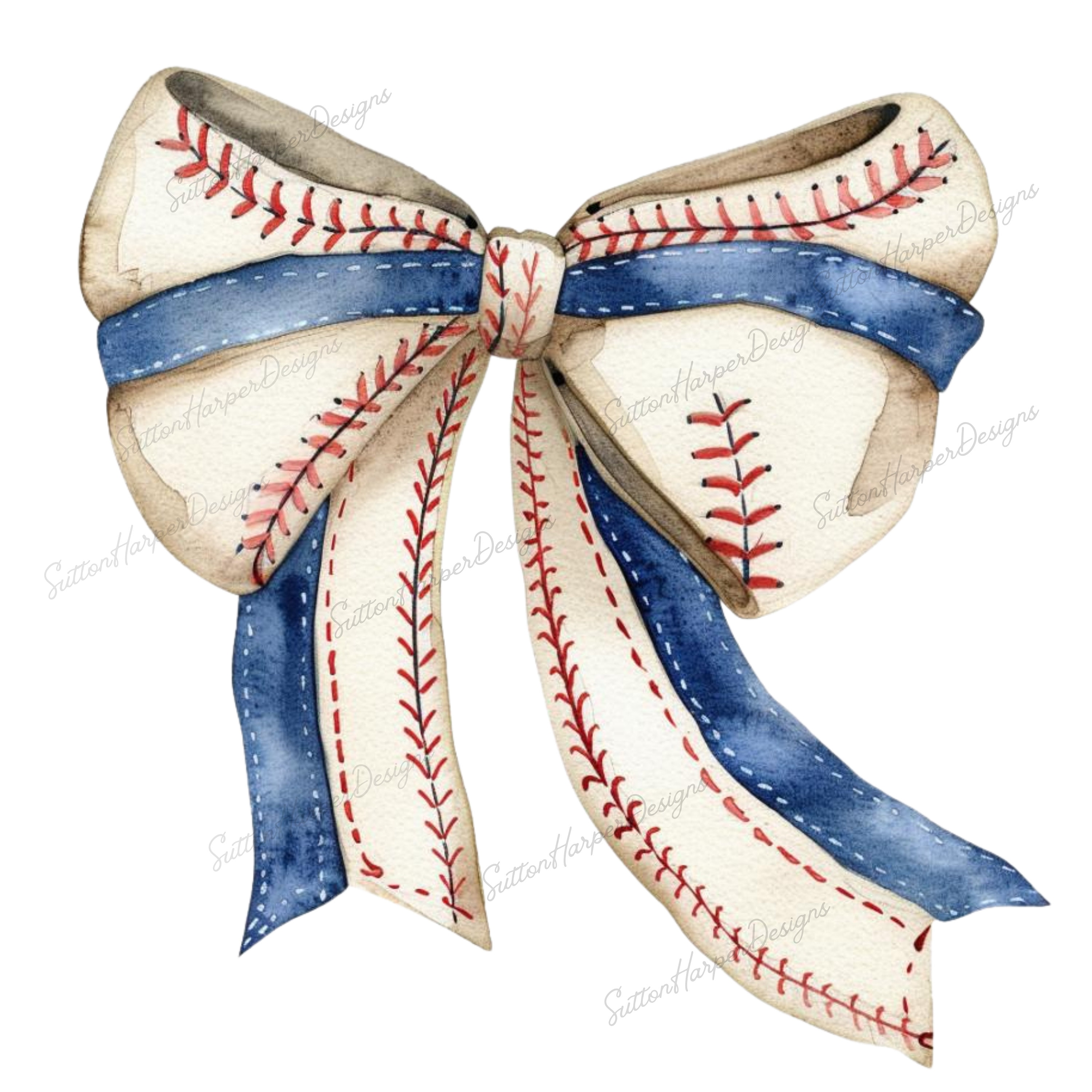 Baseball Ribbon Bow PNG Clipart, Baseball Bow Illustration Png, Trendy ...