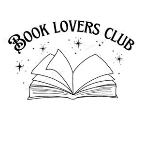 Book Lovers Club PNG, Book Lovers PNG, Book PNG, Book digital image download, bookful png, bookish png, trendy book png