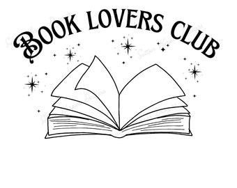 Book Lovers Club PNG, Book Lovers PNG, Book PNG, Book digital image download, bookful png, bookish png, trendy book png