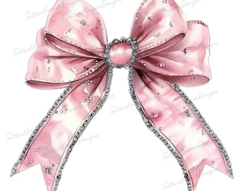 Coqueta rosa cinta lazo acuarela ilustración PNG diseño de camiseta, era de niña suave png, coqueta png, lazo rosa claro brillante png, viral png