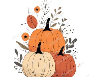 Boho Fall Aesthetic Pumpkin Design PNG, Boho Pumpkin PNG, Boho Autumn PNG design sublimation, cute pumpkin png, trending fall png, fall png