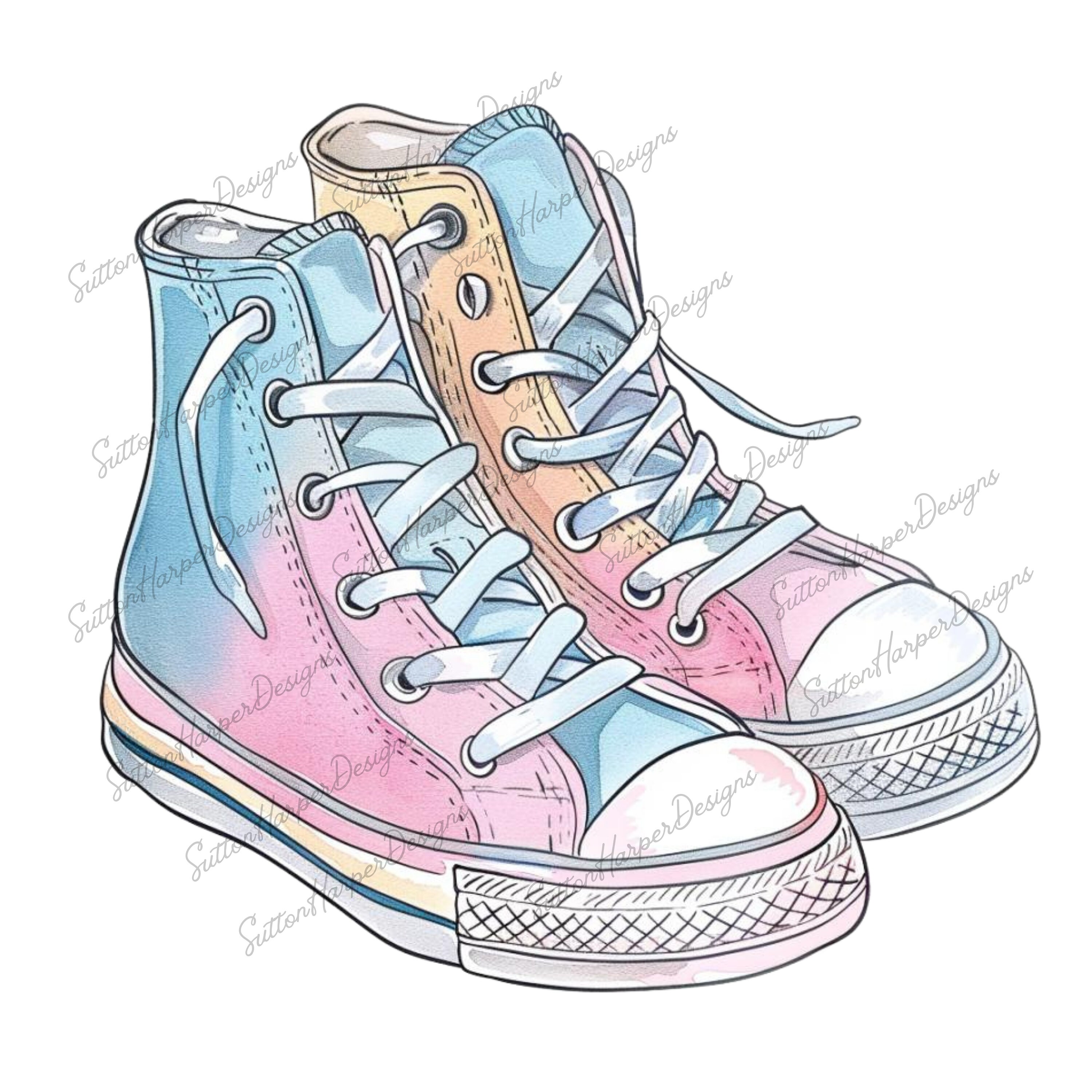 Zapatillas Chuck Taylor All Star pastel PNG, zapatillas Chuck Taylor All Star pastel PNG, zapatillas Chuck Taylor All Star rosa pĂşrpura azul PNG, zapa