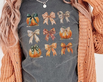 Coquette Fall PNG, Fall Pumpkin Bows png, Coquette pumpkin png, fall bows png, Fall 2025 png, pumpkin bows png, viral fall png, trending png