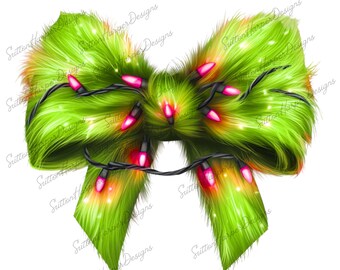 Cute Green Christmas Bow PNG, Trending Christmas png, Coquette Bow Christmas png, Viral Christmas Bow png, Holiday season bow png, viral png