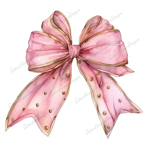 Pink Bow PNG, Pink Gold Ribbon Bow Coquette PNG, Coquette png, coquette t shirt design png, pink ribbon png, cute coquette bow png, pngs